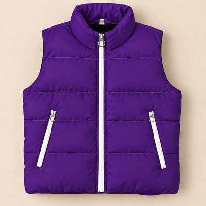 Classic Purple Puffer Vest, No Logo - PREORDER