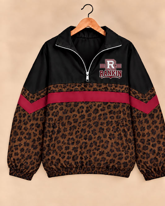 Rankin Red Devils Brown Leopard Windbreaker