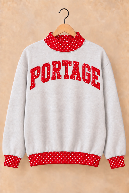 Portage Indians Mockneck - Grey