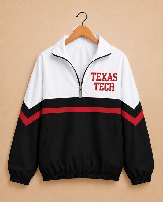 Classic Texas Tech Windbreaker - White & Black