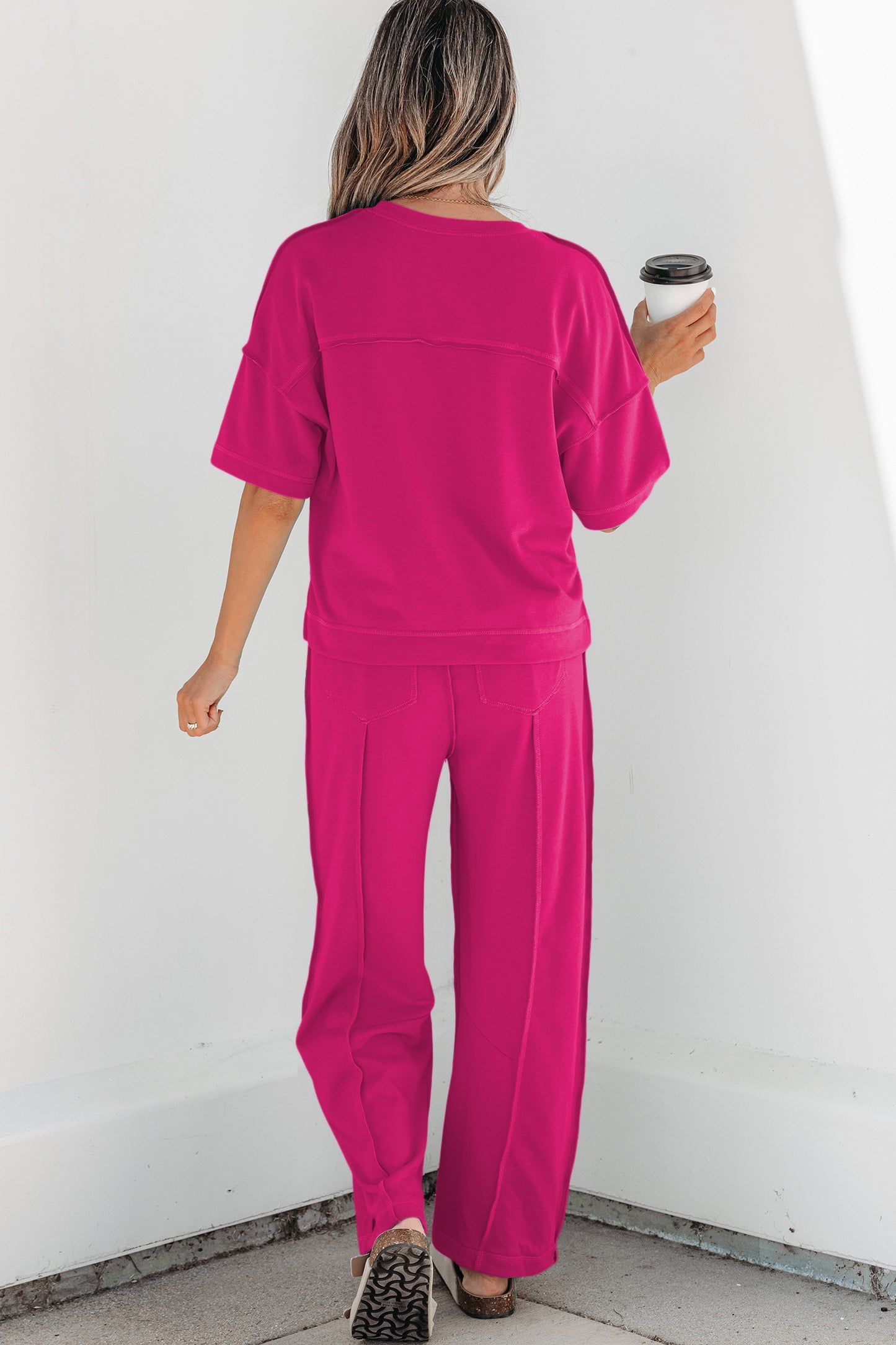 Skyler Blue Boxy Tee and Barrel Pants Set