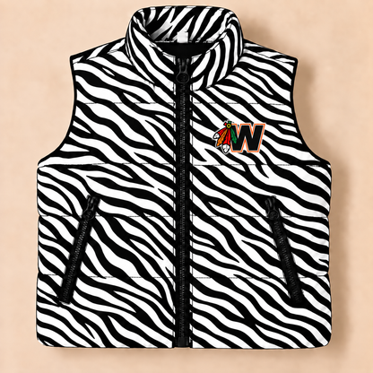 Westville Blackhawks Zebra Puffer Vest - PREORDER