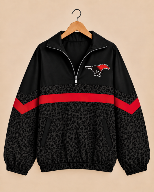 Shallowater Mustangs Midnight Leopard Windbreaker