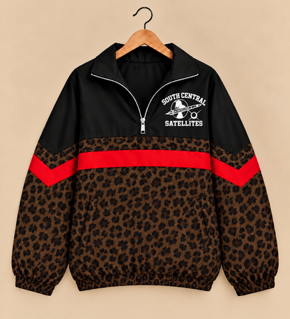 South Central Satellites Brown Leopard Windbreaker