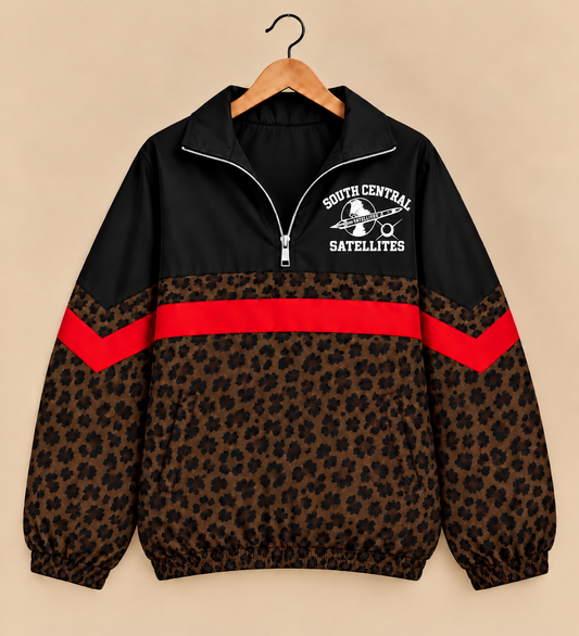 South Central Satellites Brown Leopard Windbreaker