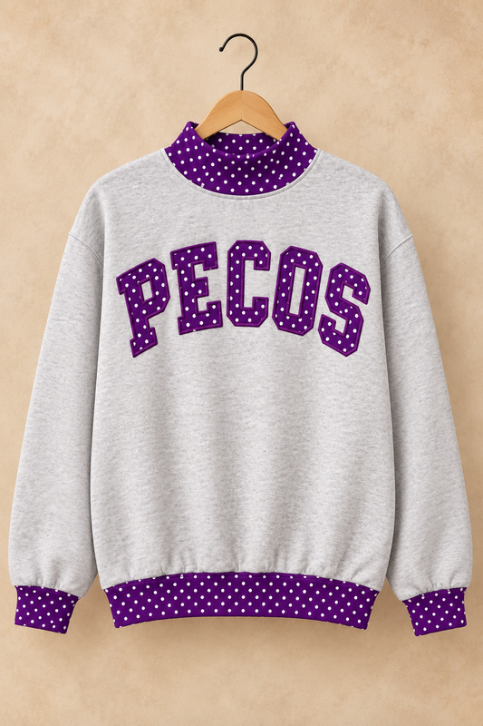 Pecos Eagles Mockneck - Grey