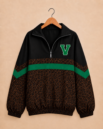 Valpo Vikings Brown Leopard Windbreaker