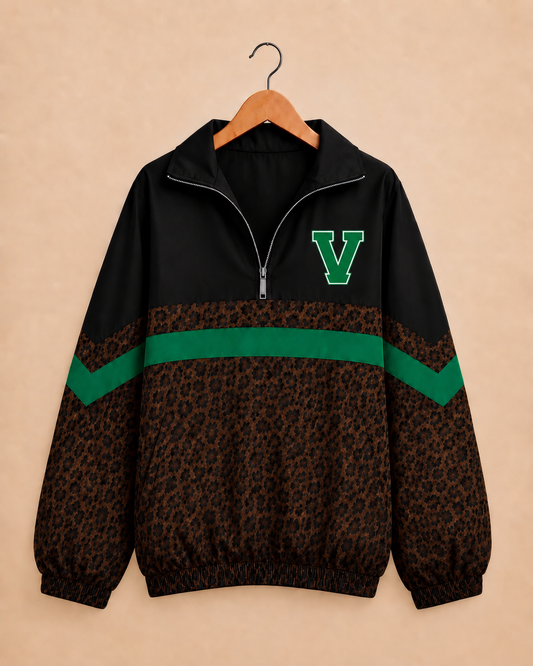 Valpo Vikings Brown Leopard Windbreaker