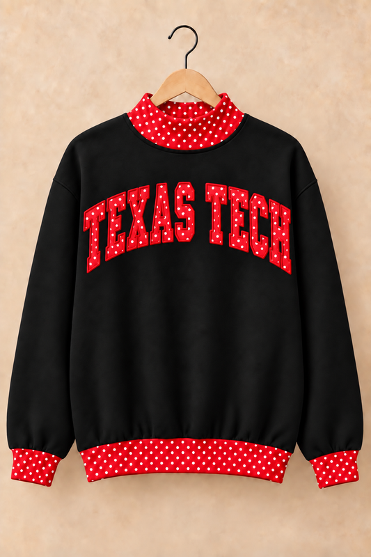 Texas Tech Mockneck - Black