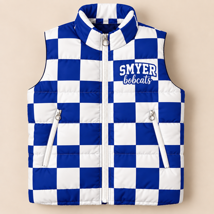 Custom Checkered Smyer Puffer Vest - PREORDER