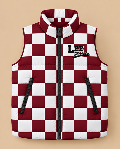 Midland Lee Checkered Puffer Vest - PREORDER