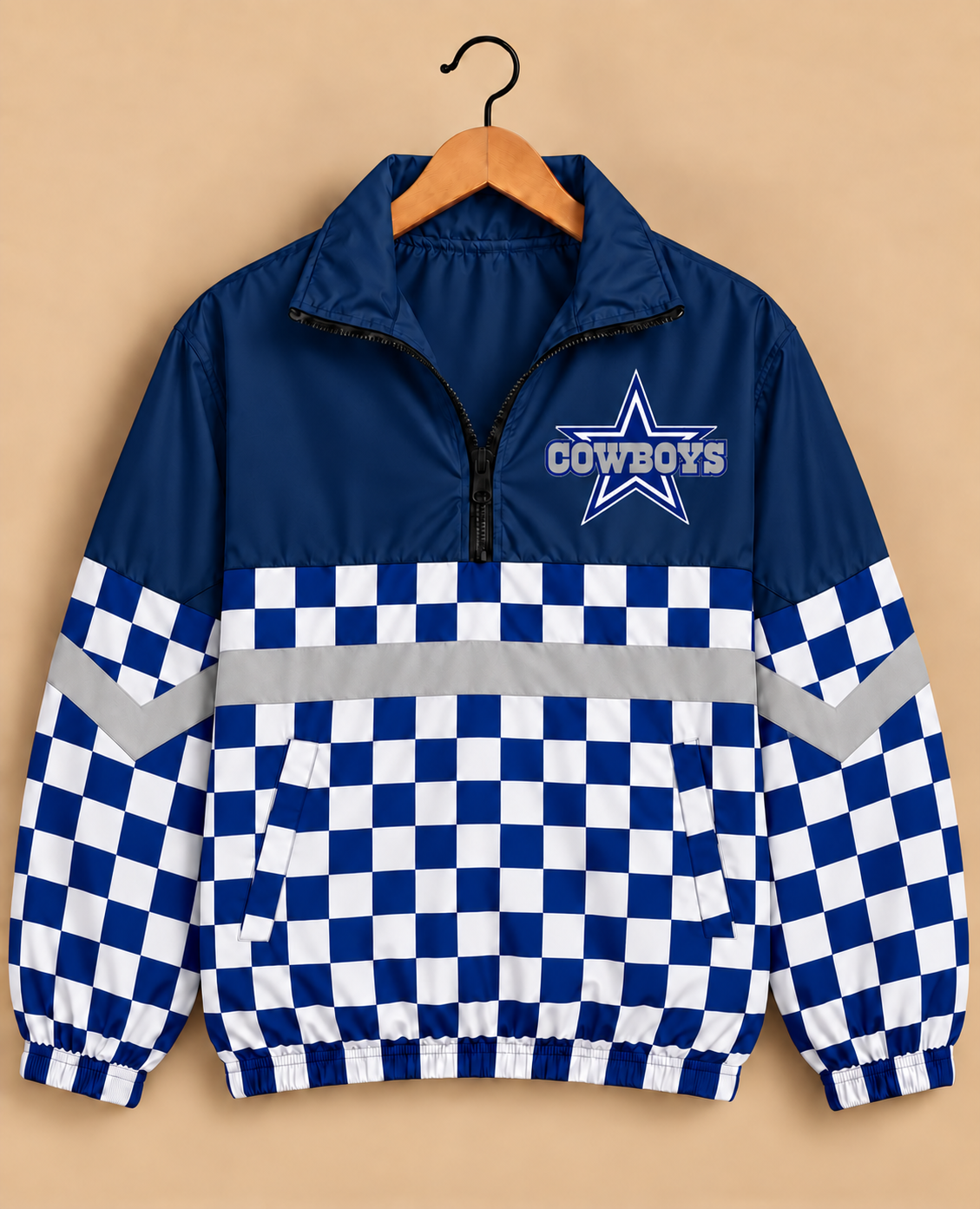Dallas Cowboys Checkered Windbreaker