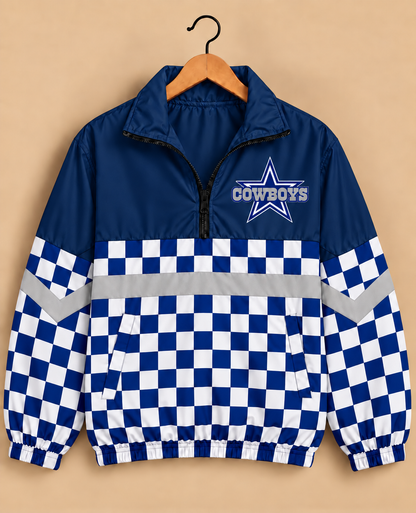Dallas Cowboys Checkered Windbreaker
