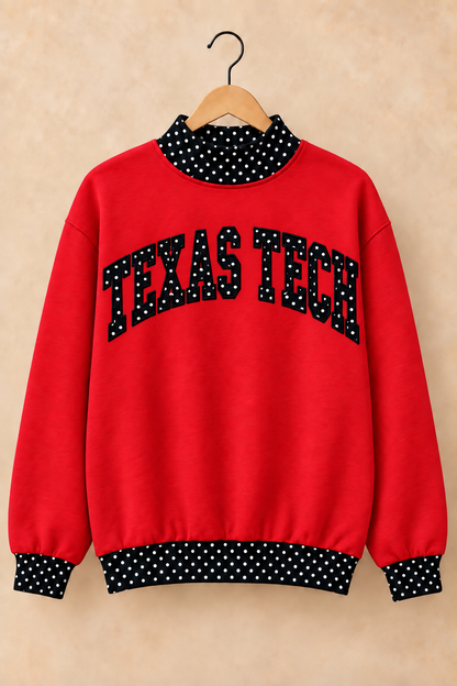 Texas Tech Mockneck - Red