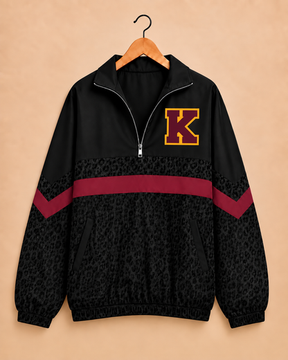Kermit Yellow Jackets Midnight Leopard Windbreaker