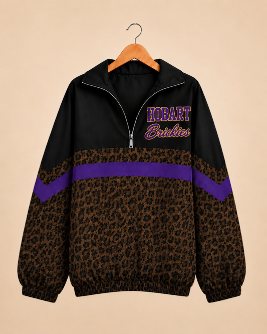 Hobart Brickies Brown Leopard Windbreaker