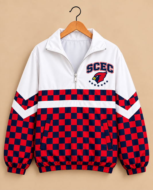 School City of East Chicago Checkered Windbreaker