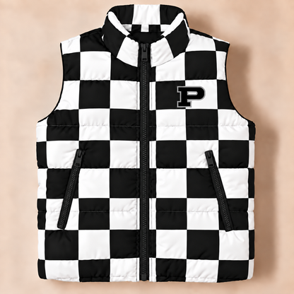 Permian Panthers Checkered Puffer Vest - PREORDER