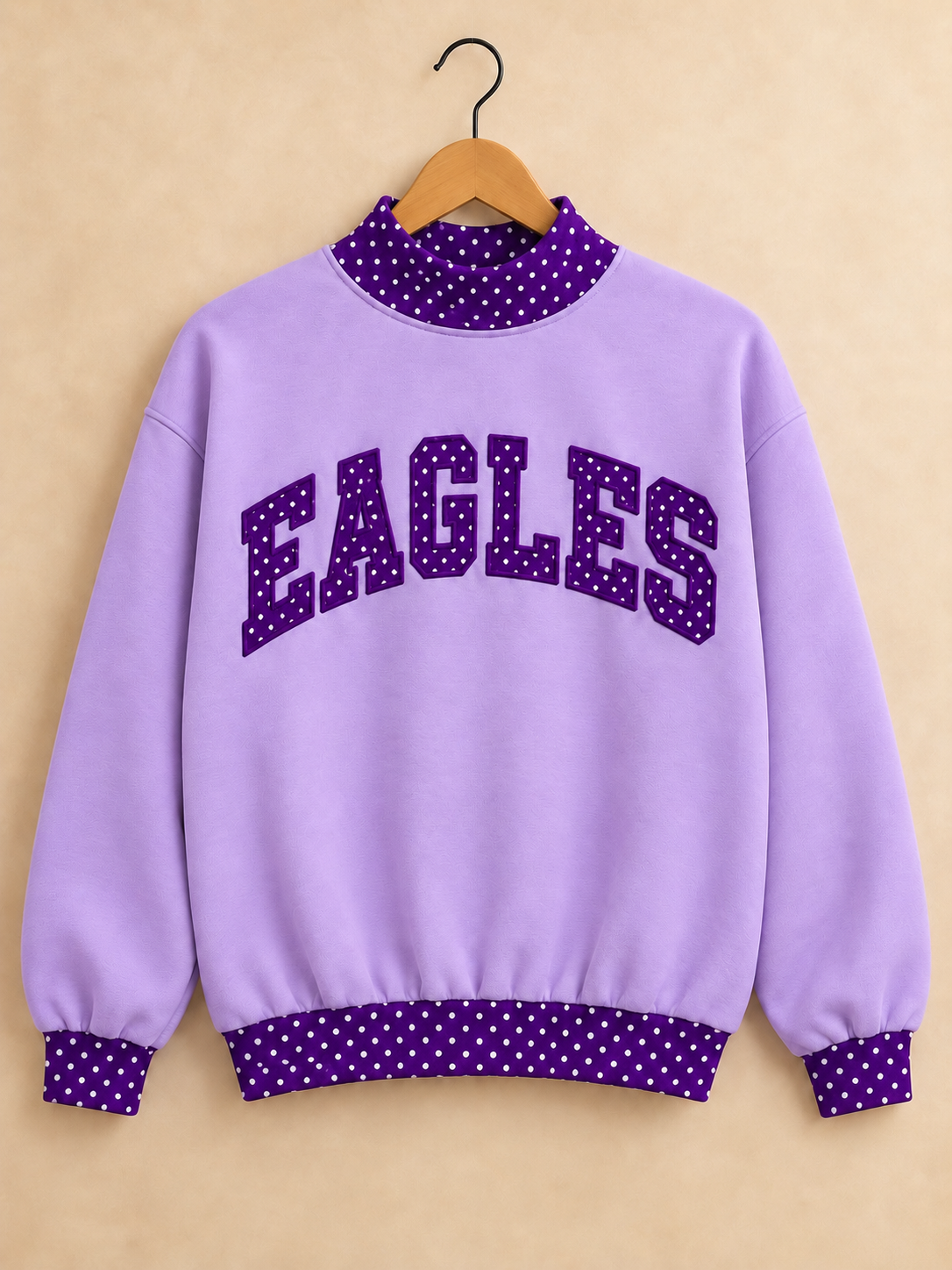 Pecos Eagles Mockneck - Light Purple