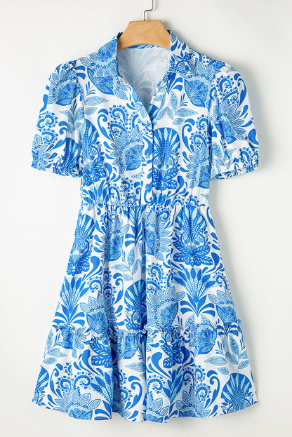 The Ella Mae Blue Mini Dress