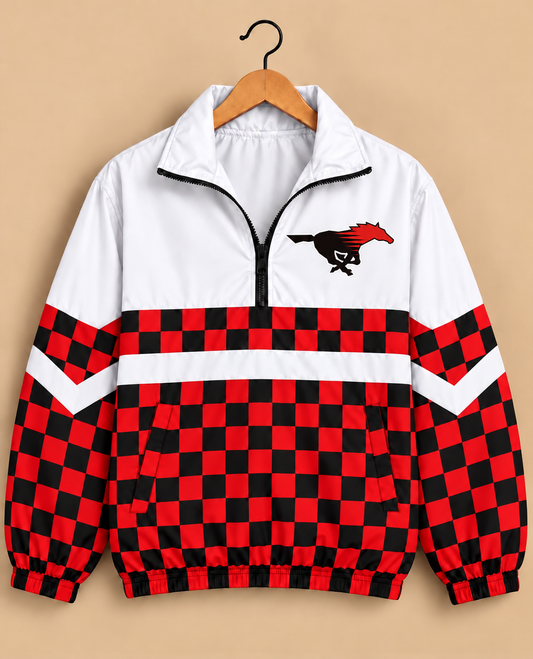 Shallowater Mustangs Checkered Windbreaker