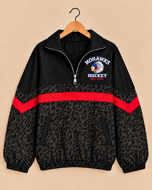 Mohawks Hockey Midnight Leopard Windbreaker