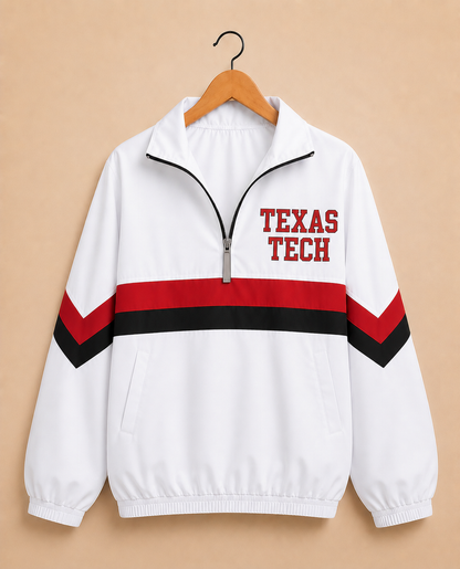 Classic Texas Tech Windbreaker - White Striped