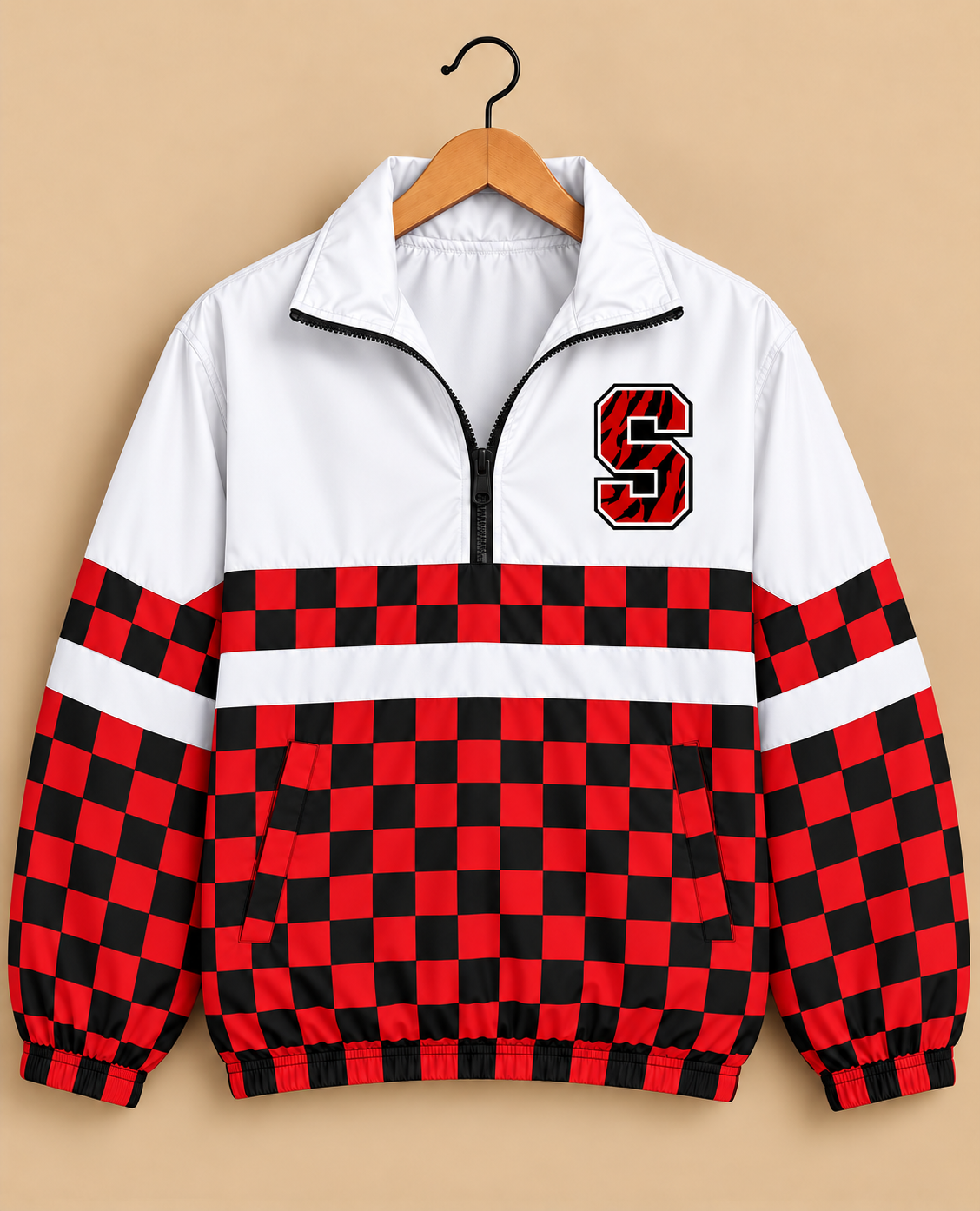 Slaton Tiger Checkered Windbreaker