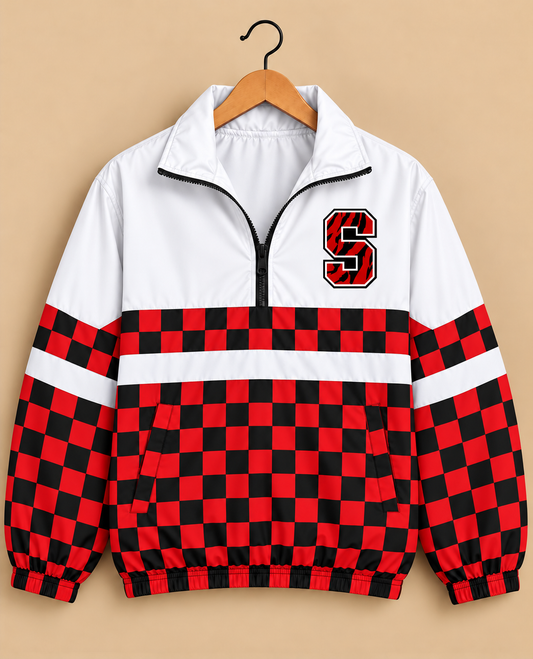 Slaton Tiger Checkered Windbreaker