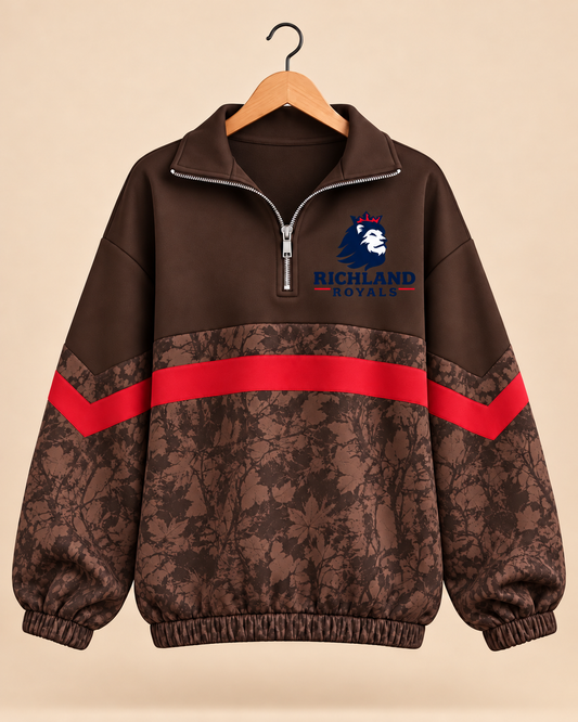 Richland Royals Brown Camo Scuba Knit Pullover