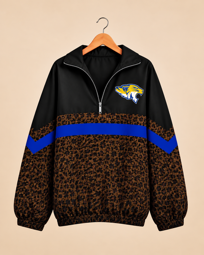 Frenship Brown Leopard Windbreaker