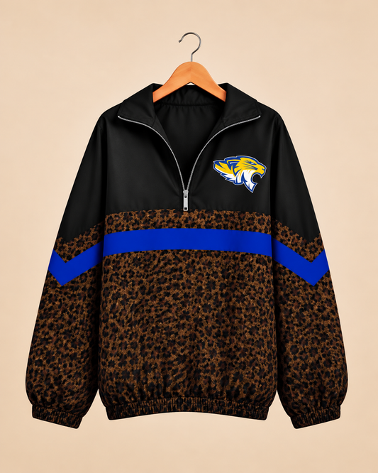 Frenship Brown Leopard Windbreaker