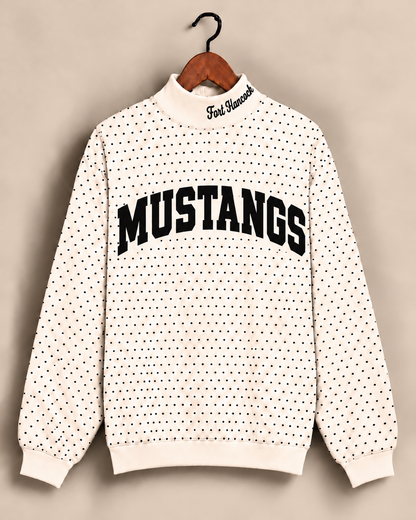 Fort Hancock Mustangs Polkadot Mockneck