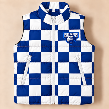 Balmorhea Bears Checkered Puffer Vest - PREORDER
