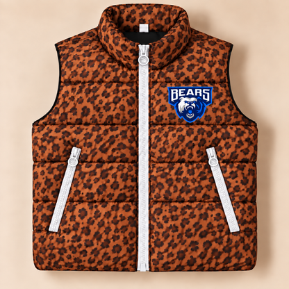 Balmorhea Bears Leopard Puffer Vest - PREORDER