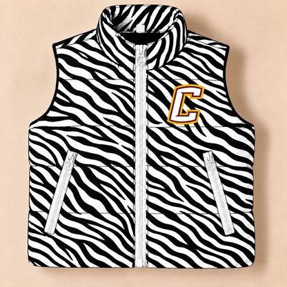 Chesterton Trojans Zebra Puffer Vest - PREORDER