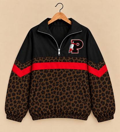 Portage Brown Leopard Windbreaker