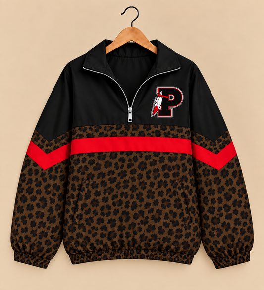 Portage Brown Leopard Windbreaker