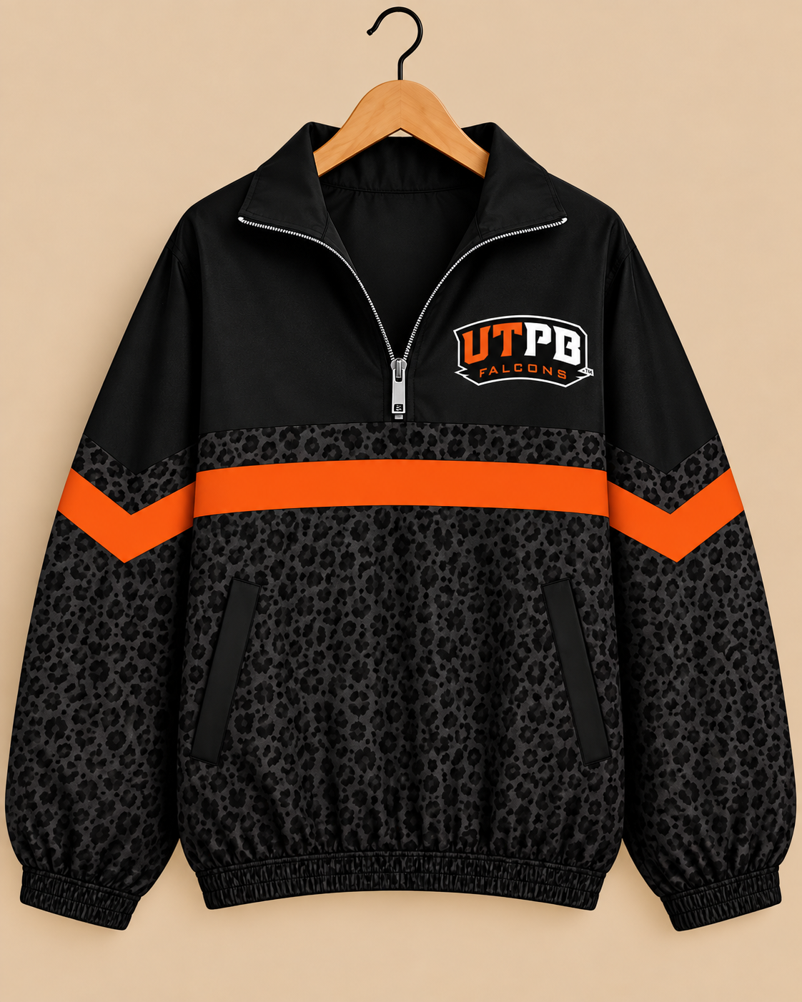 UTPB - Black Leopard Windbreaker