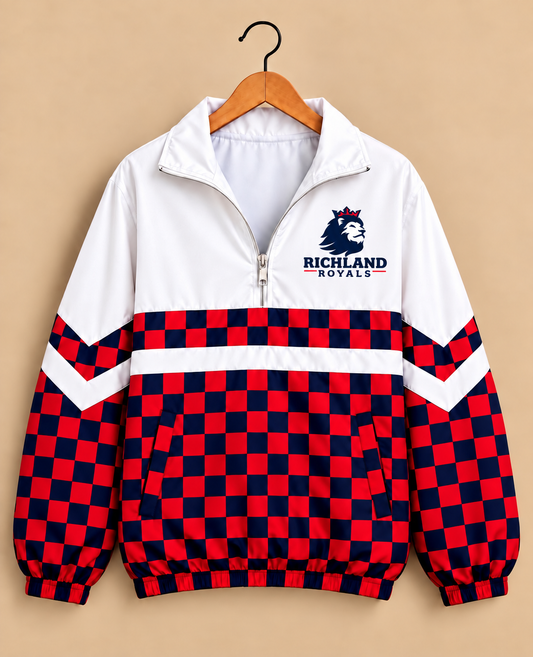 Richland Royals Checkered Windbreaker