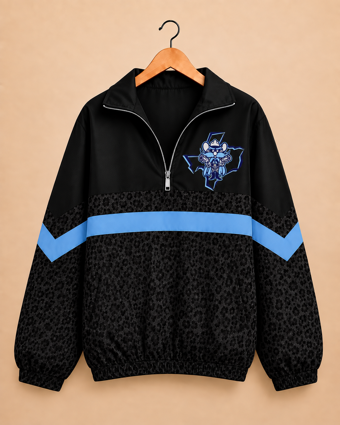 Greenwood Rangers Midnight Leopard Windbreaker