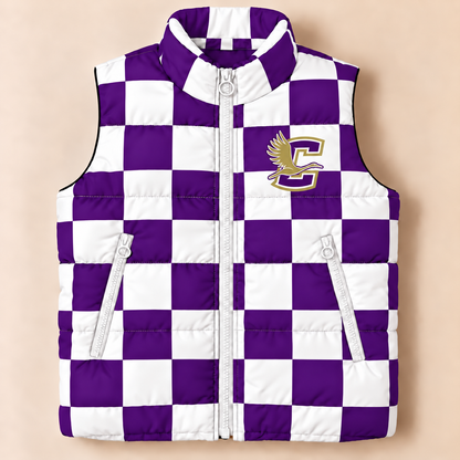 Crane Checkered Puffer Vest - PREORDER