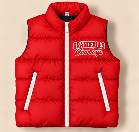 Grandfalls Cowboys Classic Puffer Vest - PREORDER