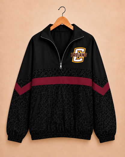 Chesterton Trojans Midnight Leopard Windbreaker