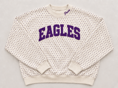 Pecos Eagles Polkadot Mockneck