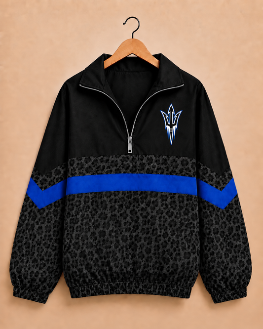 Presidio Black Leopard Windbreaker
