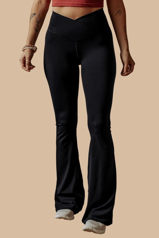 Fitness Girlie Viral Crossover Flare Yoga Pants